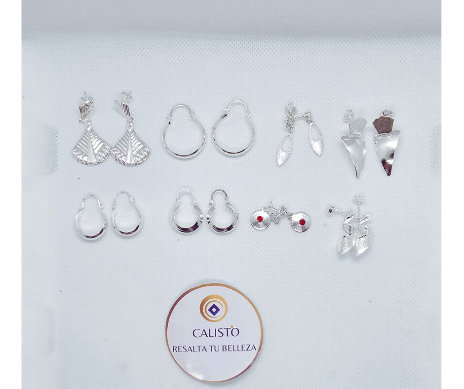 Pack de 8 Aritos + 8 bolsitas de regalo