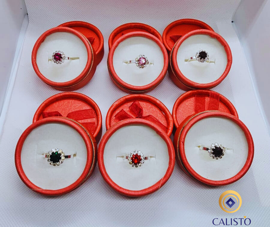 Set de 6 anillos + 6 cajitas de regalo