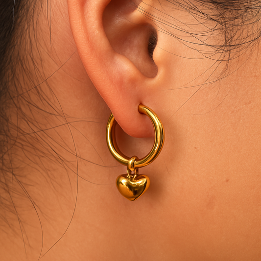 Aros Nereis - Acero inoxidable enchapado en oro 18k