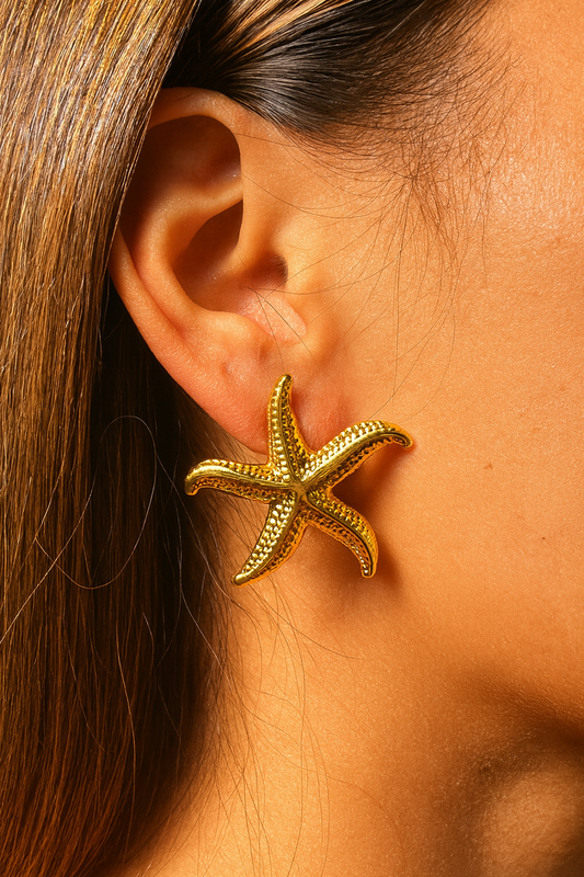 Aros Sirena - Acero Inoxidable enchapado en oro 18k