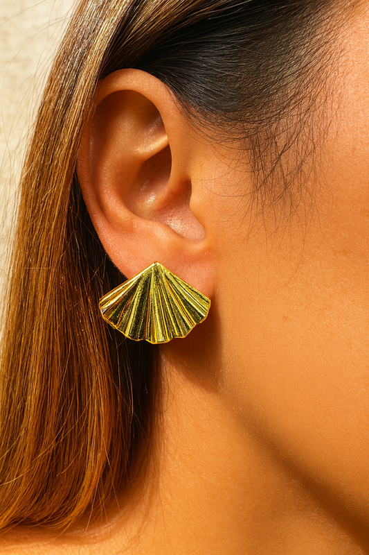 Aros Liria - Acero Inoxidable enchapado en oro 18k
