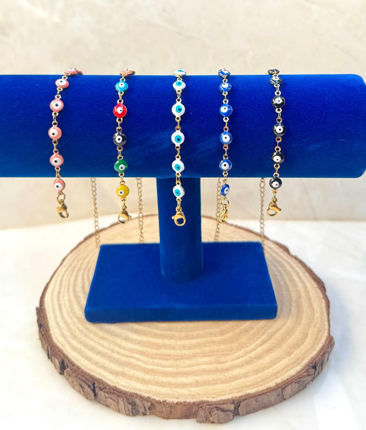 Pack 5 Pulseras - Acero Enchapado en oro 18k